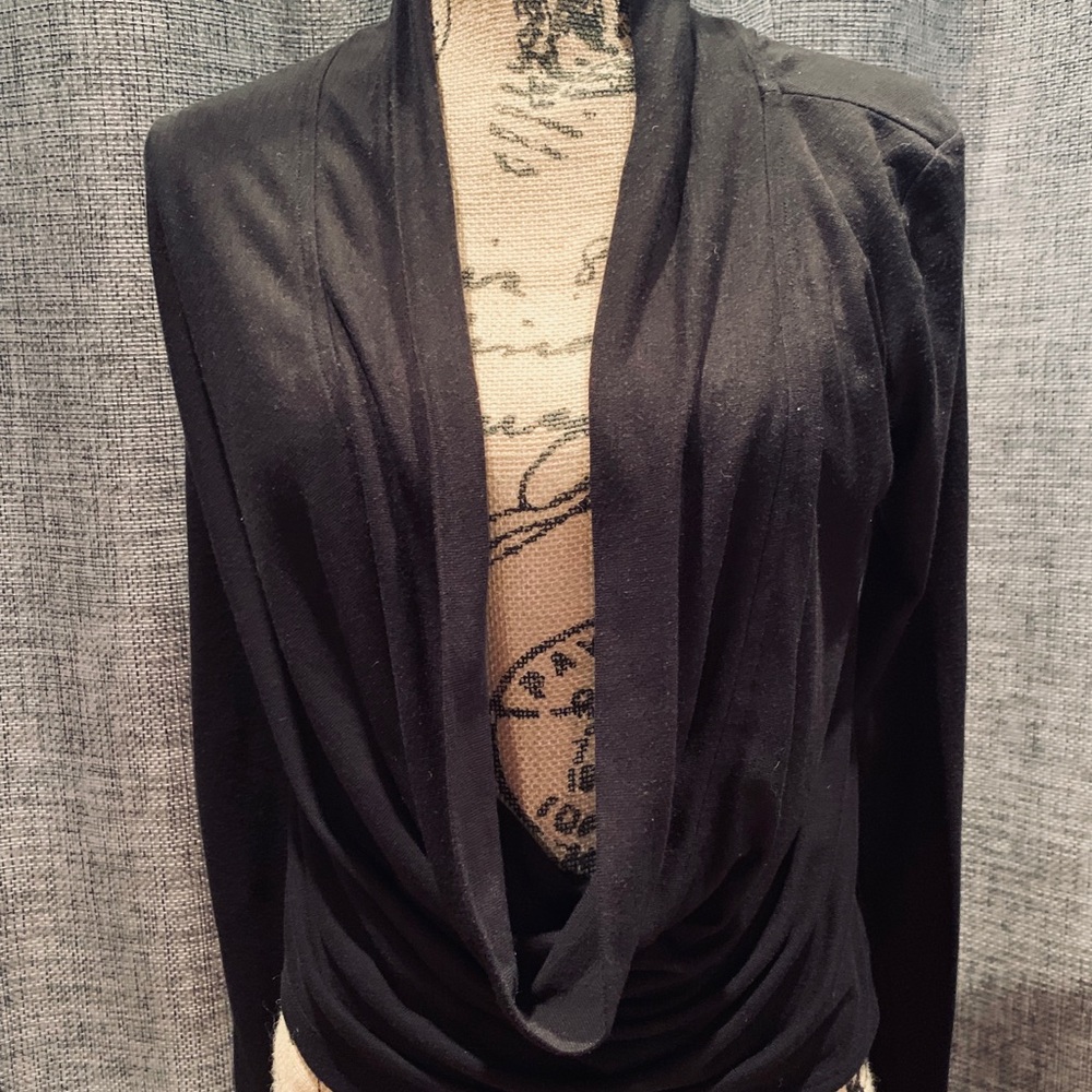 Black Open Front Top
